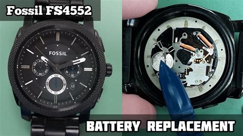 changing battery on fossil watch.